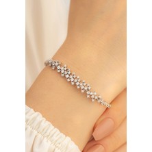 Osmanlı Gümüş Kadın Gümüş Bileklik - 925 Ayar Zirkon Taşlı Alisa Model Gümüş Kadın Bileklik