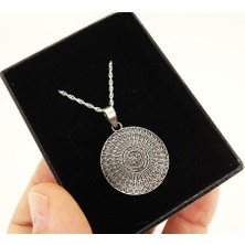 Osmanlı Gümüş 35 Besmele Bayan Gümüş Kolye Zincir