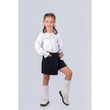 Trend Baby Kids Kız Çocuk Okul Gömleği Tül Yaka 2-5 Yaş