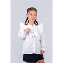 Trend Baby Kids Kız Çocuk Okul Gömleği Fiyonklu 2-5 Yaş