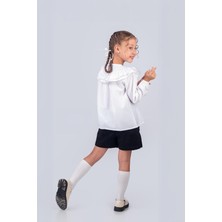 Trend Baby Kids Kız Çocuk Okul Gömleği Dantelli Fırfır Detaylı 9-12 Yaş