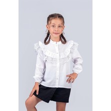 Trend Baby Kids Kız Çocuk Okul Gömleği Fistolu 5-8 Yaş