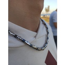 Osmanlı Gümüş Boru Model Paslanmaz Çelik Erkek Kolye