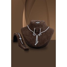 Osmanlı Gümüş Ilyada Bayan Zirkon Taşlı Gümüş Su Yolu Set - Kolye, Bileklik, Küpe, Yüzük