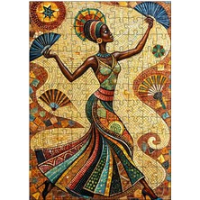 Tablomega Ahşap Mdf Puzzle Yapboz Afrikalı Kadın 120 Parça 25*35 cm