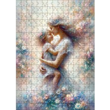 Tablomega Ahşap Mdf Puzzle Yapboz Anne ve Çocuk 255 Parça 35*50 cm