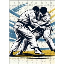 Tablomega Ahşap Mdf Puzzle Yapboz Karate Yapan Insanlar 120 Parça 25*35 cm