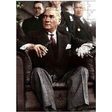 Tablomega Ahşap Mdf Puzzle Yapboz Mustafa Kemal Atatürk 120 Parça 25*35 cm