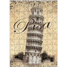 Tablomega Ahşap Mdf Puzzle Yapboz Pisa Kulesi 120 Parça 25*35 cm