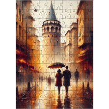 Ekart Ahşap Mdf Puzzle Yapboz Istanbul Galata Kulesi  120 Parça 25*35 cm