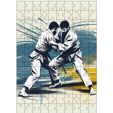 Ekart Ahşap Mdf Puzzle Yapboz Jiu Jitsu Yapan Insanlar 120 Parça 25*35 cm