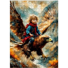 Ekart Ahşap Mdf Puzzle Yapboz Kartal ve Çocuk 500 Parça 50*70 cm