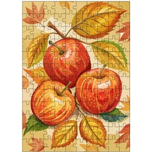 Ekart Ahşap Mdf Puzzle Yapboz Kırmızı Elmalar 120 Parça 25*35 cm