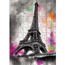 Ekart Ahşap Mdf Puzzle Yapboz Paris Eyfel Kulesi 120 Parça 25*35 cm