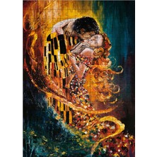 Ekart Ahşap Mdf Puzzle Yapboz Öpüşen Soyut Çift 255 Parça 35*50 cm