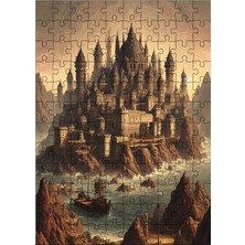 Karizma Tablo Ahşap Mdf Puzzle Yapboz Dev Şato 120 Parça 25*35 cm