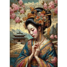 Karizma Tablo Ahşap Mdf Puzzle Yapboz Geyşa 120 Parça 25*35 cm