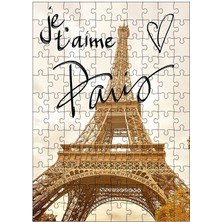 Karizma Tablo Ahşap Mdf Puzzle Yapboz Paris Eyfel Kulesi 120 Parça 25*35 cm