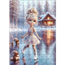 Karizma Tablo Ahşap Mdf Puzzle Yapboz Paten Yapan Çocuk 120 Parça 25*35 cm