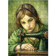 Karizma Tablo Ahşap Mdf Puzzle Yapboz Terzi Çocuk 120 Parça 25*35 cm