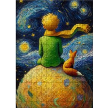 Karizma Tablo Ahşap Mdf Puzzle Yapboz Uzaydaki Çocuk ve Tilki Van Gogh Tarzi 255 Parça 35*50 cm