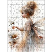 Karizma Tablo Ahşap Mdf Puzzle Yapboz Sevimli Kız  120 Parça 25*35 cm