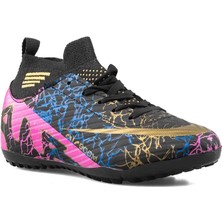 Potin Online Laliga 565 Çocuk Renkli Çoraplı Halısaha Ayakkabısı