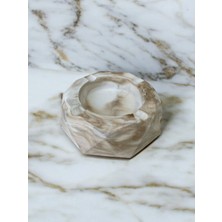 Ogish Concept Mermer Desenli  Kesimli Oval Dekoratif Küllük Kül Tablası