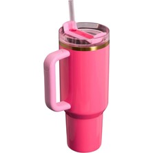 Stanley Quencher Pipetli Termos Bardak 1.18 Lt Şeker Pembe Orjinal ( Ömür Boyu Garanti )