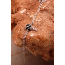 Sümer Telkari Uçan Balon Rodyumlu Gümüş Bileklik 4621