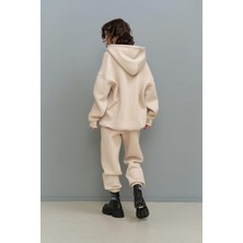 CMZ Collection Kadın Yüksek Bel 3iplik Kaliteli Oversize Eşofman Takımı