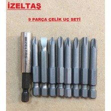 Tekno Trust 9 Parça Çelik Bits Uzatma Yıldız Uç Seti 50 mm