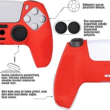 Cosmostech Ps4 Controller Joystick Oyun Kolu Gamepad Uyumlu - Silikon Koruyucu cover Kırmızı