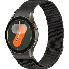 Novstrap Samsung Galaxy Watch 7 Fe 6 5 4 40-42-43-44-45-46-47 mm ile Uyumlu Kordon Tam Uyumlu Pimli Metal Hasır Çelik Kayış