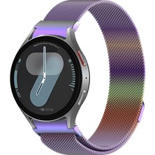 Novstrap Samsung Galaxy Watch 7 Fe 6 5 4 40-42-43-44-45-46-47 mm ile Uyumlu Kordon Tam Uyumlu Pimli Metal Hasır Çelik Kayış