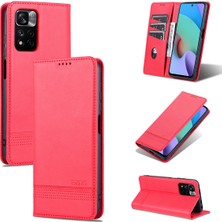 Eabhulie Xiaomi Redmi Note 11 Pro/note 11 Pro+ Için Vintage Deri Cüzdan Standı Telefon Kılıfı - Rose Red (Yurt Dışından)