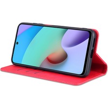 Eabhulie Xiaomi Redmi Note 11 Pro/note 11 Pro+ Için Vintage Deri Cüzdan Standı Telefon Kılıfı - Rose Red (Yurt Dışından)