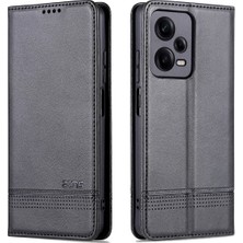 Eabhulie Xiaomi Redmi Note 12 Pro Için Vintage Deri Cüzdan Standı Telefon Kılıfı - Siyah (Yurt Dışından)