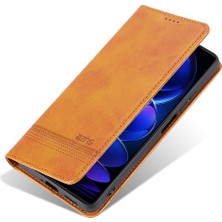 Eabhulie Xiaomi Redmi Note 12 Pro Için Vintage Deri Cüzdan Standı Telefon Kılıfı - Kahverengi (Yurt Dışından)