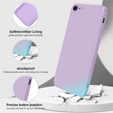 Eabhulie iPhone Se Için Ince Yumuşak Likit Silikon Tampon Telefon Kılıfı - Mor (Yurt Dışından)