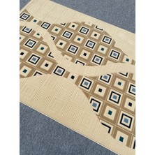 Burak Halı Vizyon 11168 Rm 150X230 Krem Turkuaz 4 M2 Halı