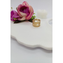 MH Store M-H Store Yaprak Şekilli Çelik Yüzük