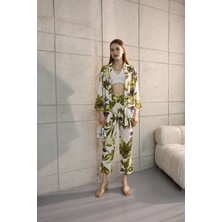 SEVENLINE Kadın Çiçek Desenli Kimono Takımı