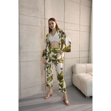 SEVENLINE Kadın Çiçek Desenli Kimono Takımı