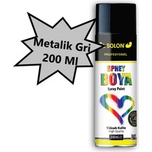 2 Adet Metalik Gri Sprey Boya 200 ml