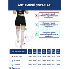 Orthofarma Ameliyat Çorabı Diz Üstü Anti-Emboli (Beyaz Renk)(Çift Bacak)