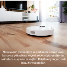 Ucuzakapinda Kalın Mobilya Keçesi Parke Koruma, Robot Süpürge Mobilya Yükseltici 25 x 25 mm 8'li Kalınlık: 1.5cm Gri Kesilebilir