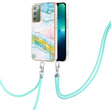 GX Boutique Samsung Galaxy Not 20 Için Kılıf 5g Mermer Tampon Crossbody Kordon Askısı (Yurt Dışından)