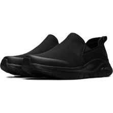 Skechers Arch Fit Banlin Sneaker Konfor Tabanlı Erkek Yürüyüş Ayakkabısı 4cm Yükseklik Siyah