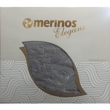 Merinos Elegans Vizon Battaniye Çift Kişilik Gri 220X240